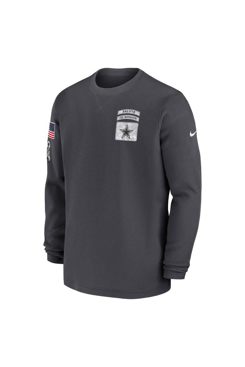 Men's Nike Anthracite Dallas Cowboys 2024 Salute To Service Long Sleeve T-Shirt, Alternate, color, Anthracite