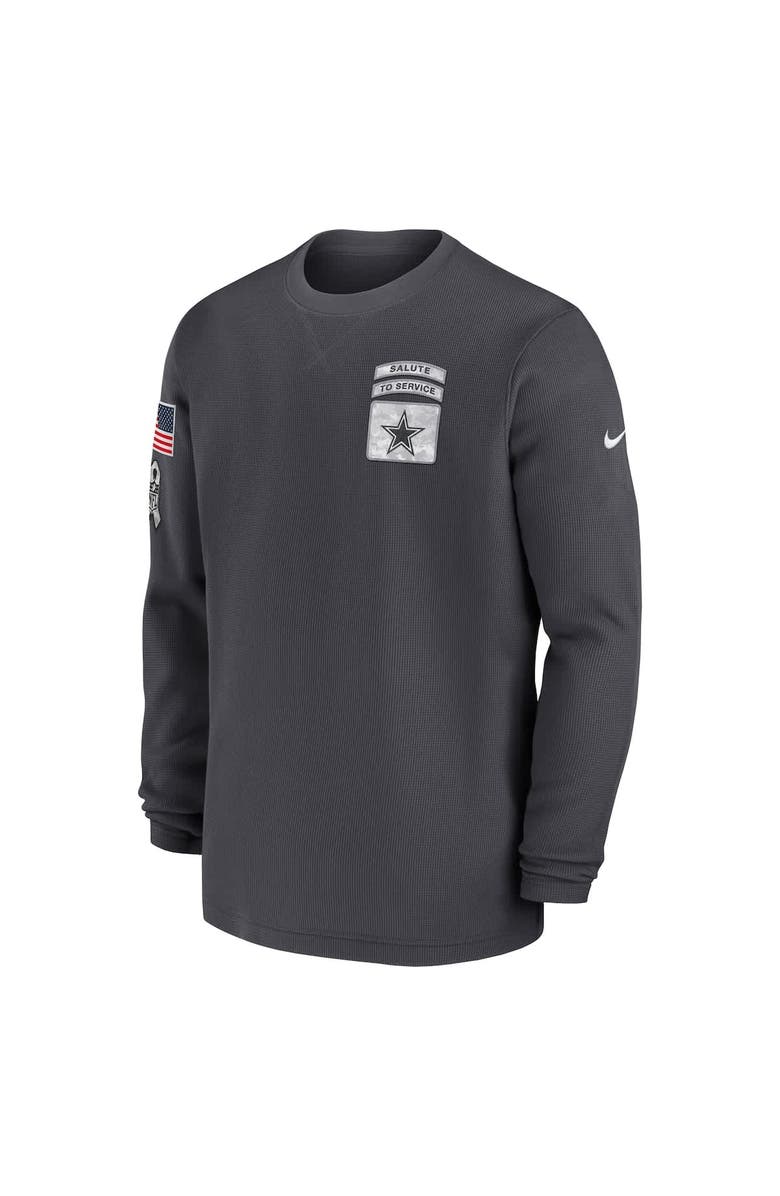 Nike Men's Nike Anthracite Dallas Cowboys 2024 Salute To Service Long Sleeve T-Shirt, Alternate, color, Anthracite