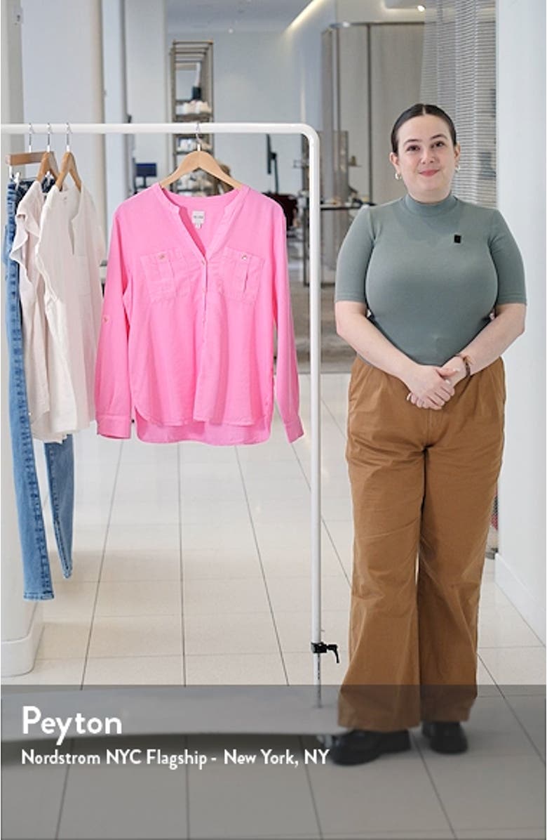 Drapey Utility Button-Up Shirt, sales video thumbnail