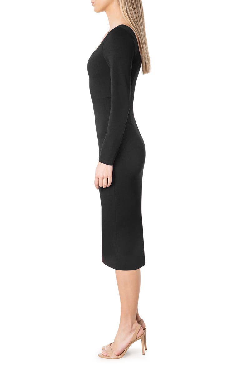Sonia Long Sleeve Dress, Alternate, color, BLACK