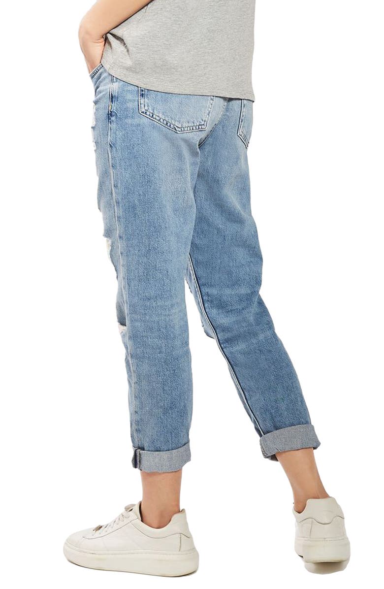 Topshop Hayden Super Ripped Boyfriend Jeans, Alternate, color, 