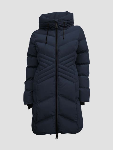 STAR-STITCH CHIC LONG PUFFER JACKET