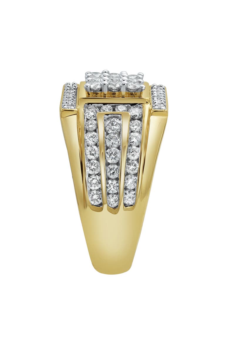 Iced Hammer 14K Yellow Gold Diamond Men Statement Ring - 1.55ct., Alternate, color, 14K Yellow Gold