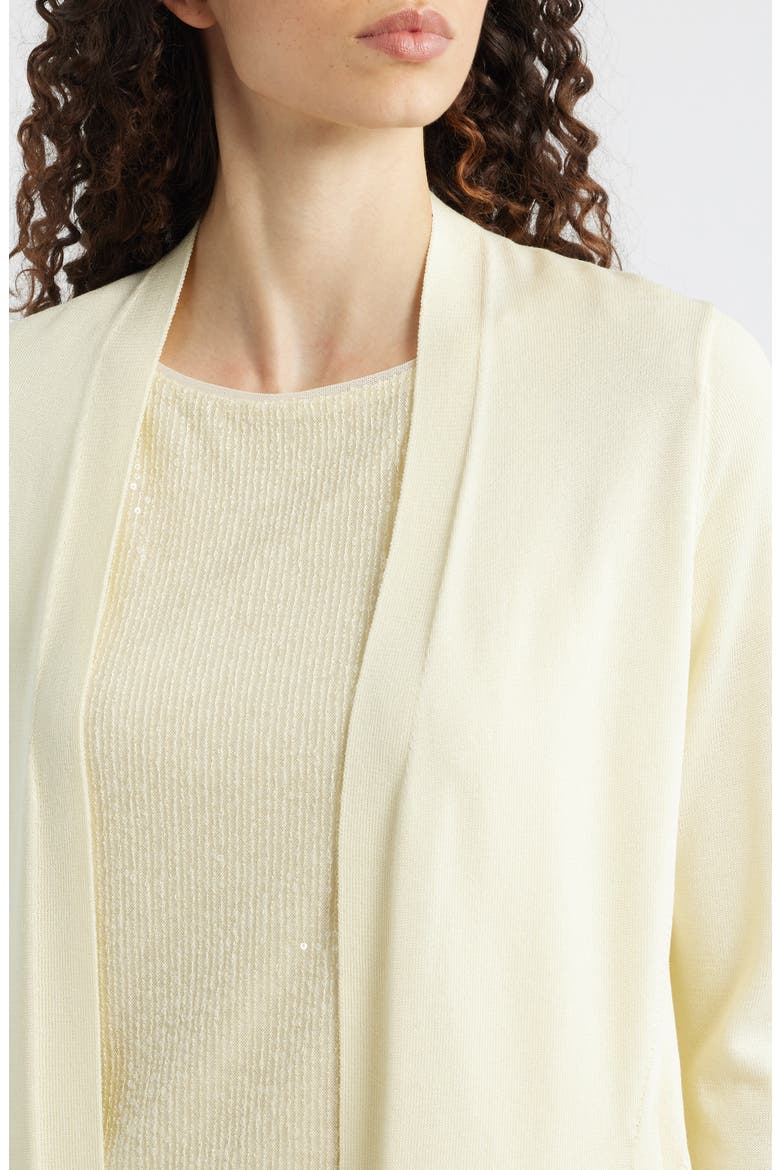 Kissing Front Pocket Cardigan, Alternate, color, WHISPER YELLOW