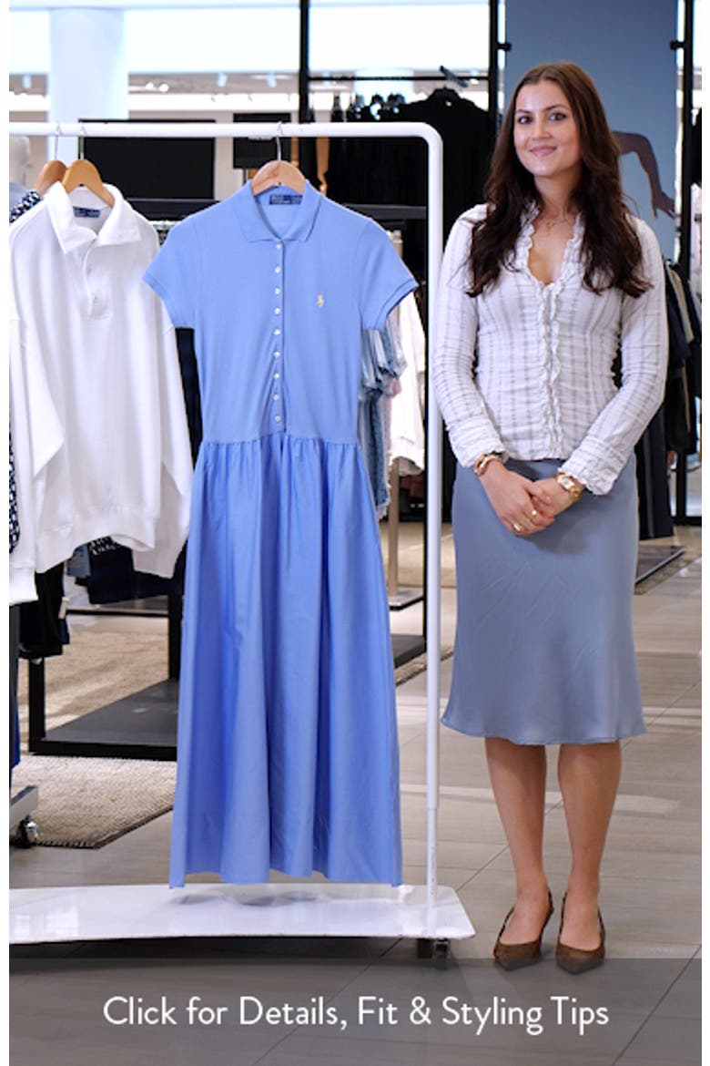 Polo Bodice Mixed Media Midi Dress video