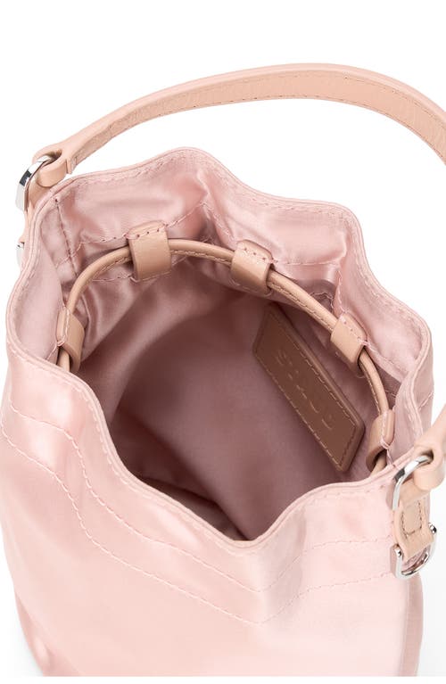 Staud Lila Satin Mini Bucket Bag In Pink