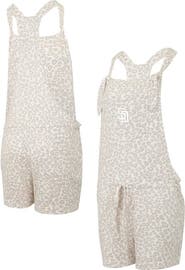 CONCEPTS SPORT Women's Concepts Sport Cream San Diego Padres Montana Hacci Knit Romper Overalls