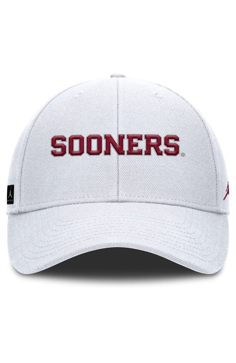 Jordan Brand Men's Jordan Brand White Oklahoma Sooners 2025 On-Field Rise Performance Adjustable Hat, Alternate, color, 