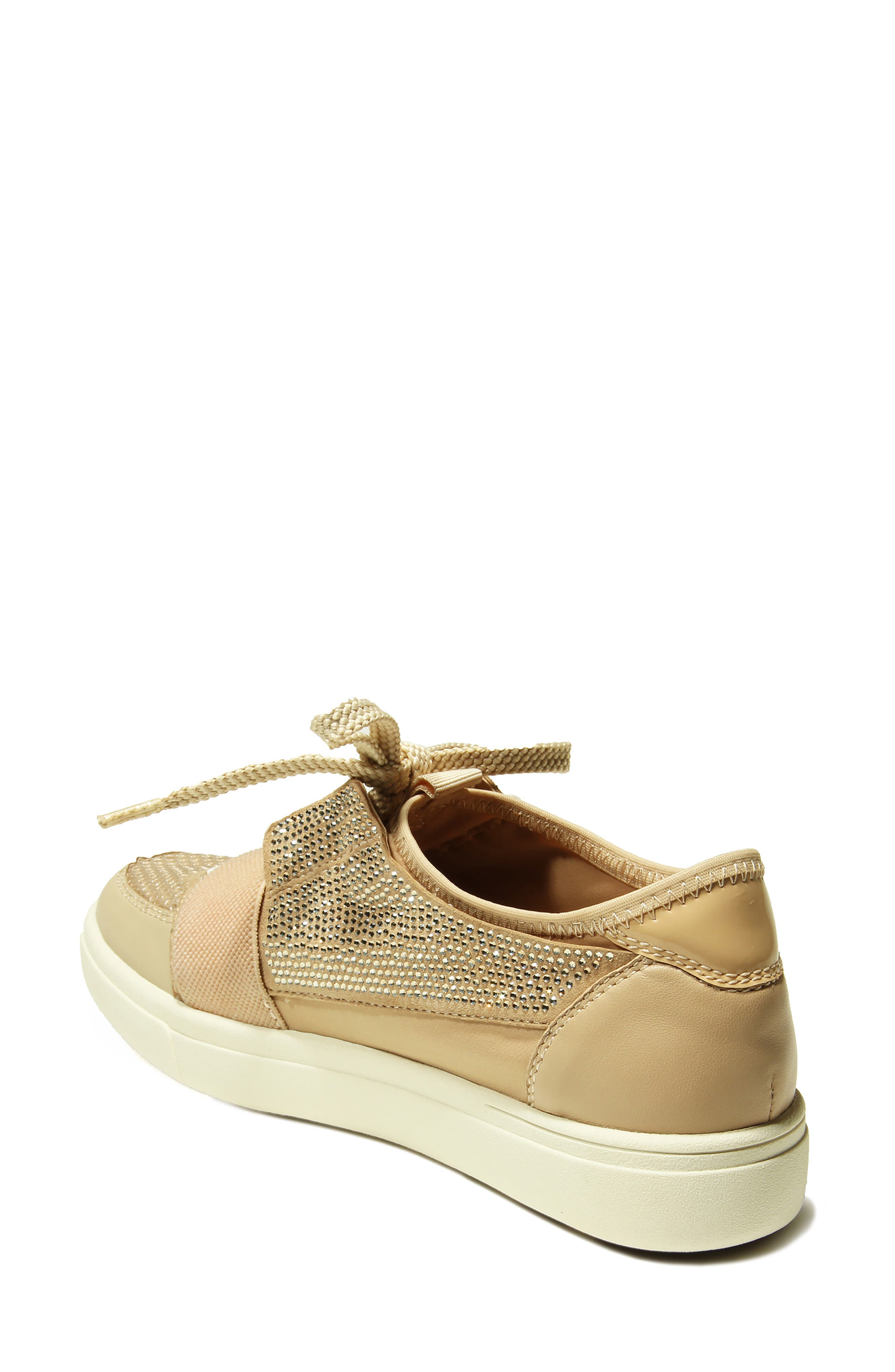 Onella Lace-Up Sneaker, Alternate, color, BEIGE SUEDE