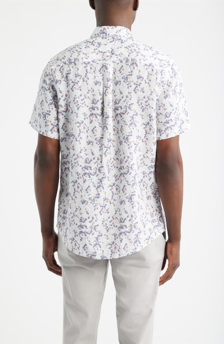 Nordstrom Fan Floral Print Short Sleeve Shirt, Alternate, color, Blue Bijou Fan Floral