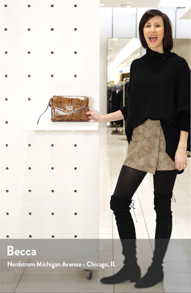 Jean Mac Snake Embossed Leather Convertible Crossbody Bag, sales video thumbnail