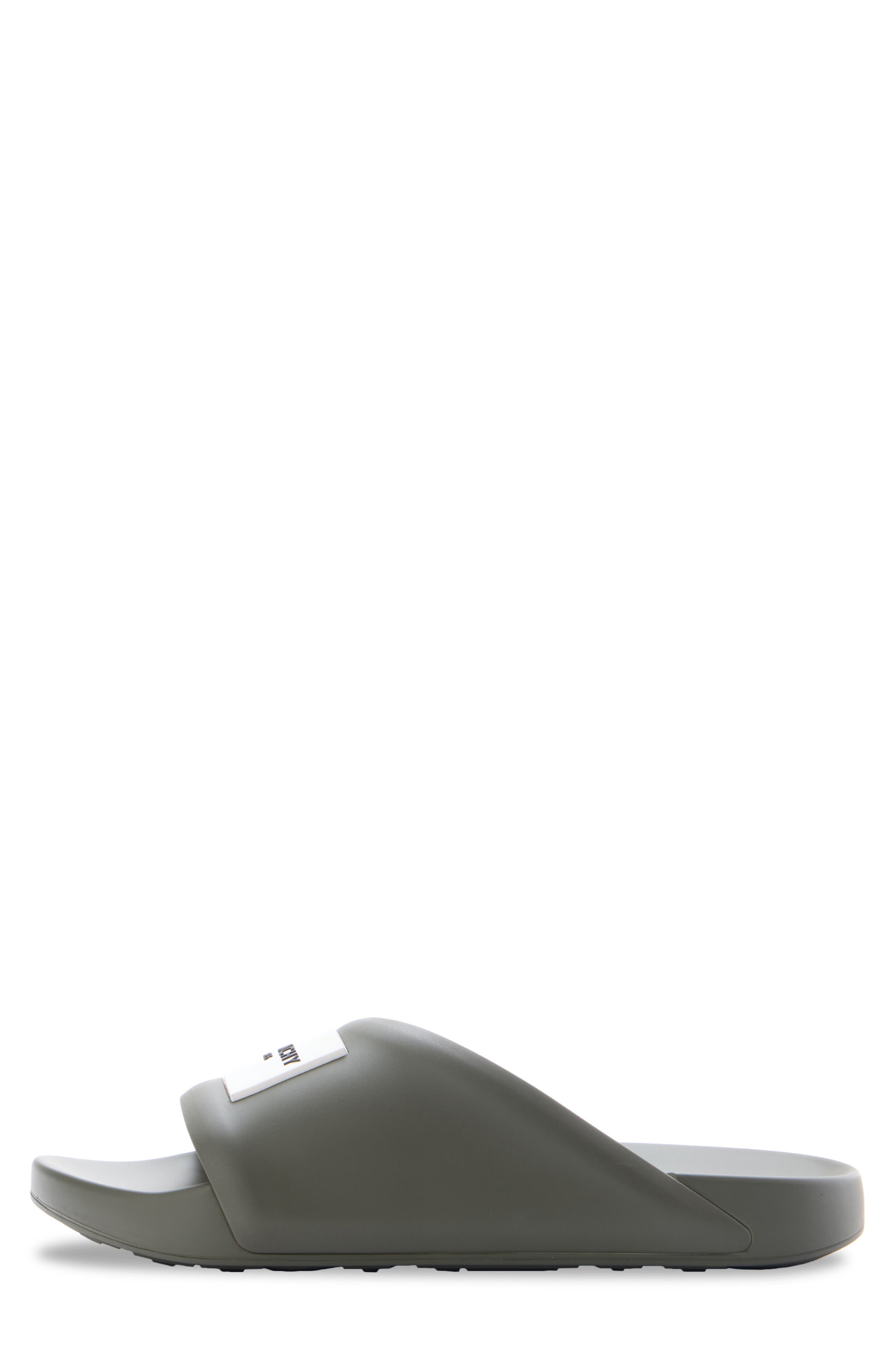 Label Slide Sandal, Alternate, color, KHAKI