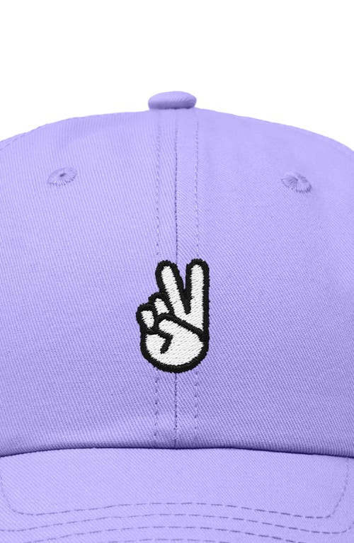 Shop Dalix Peace Sign Embroidered Dad Hat In Lavender