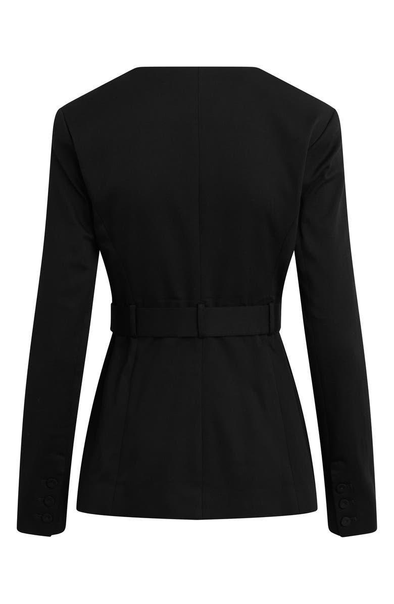 Favorite Daughter The Christy Belted Stretch Cotton Blend Twill Jacket, Alternate, color, Black