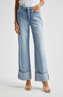 L'AGENCE Miley High Waist Cuff Wide Leg Jeans