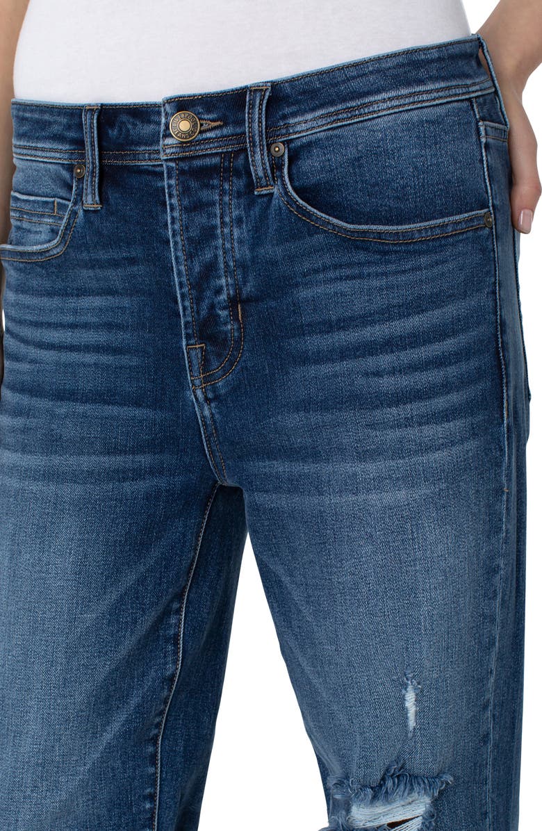 Liverpool The Real Boyfriend Roll Cuff Straight Leg Jeans, Alternate, color, 