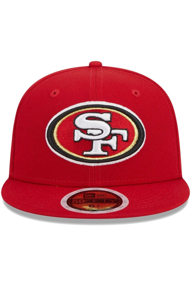 Youth New Era Scarlet San Francisco 49ers  Main 59FIFTY Fitted Hat, Alternate, color, Scarlet