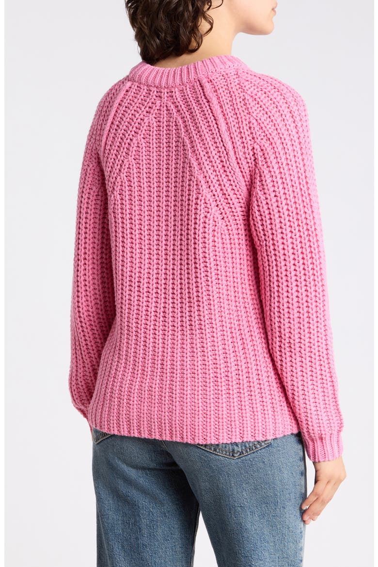 Zoe Cotton Crewneck Sweater, Alternate, color, CARMINE