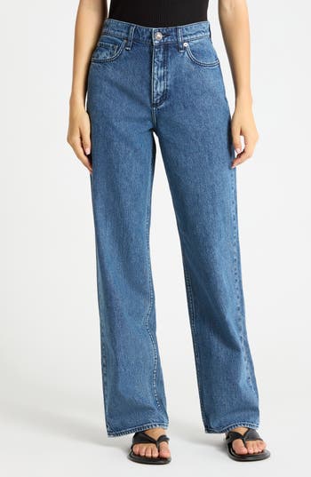 rag & bone Shea Relaxed Straight Leg Jeans in Lennon at Nordstrom Rack, Size 28