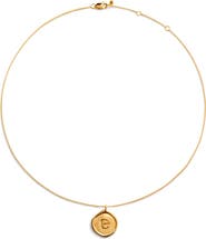 Monica Vinader Initial Stamp Pendant Necklace