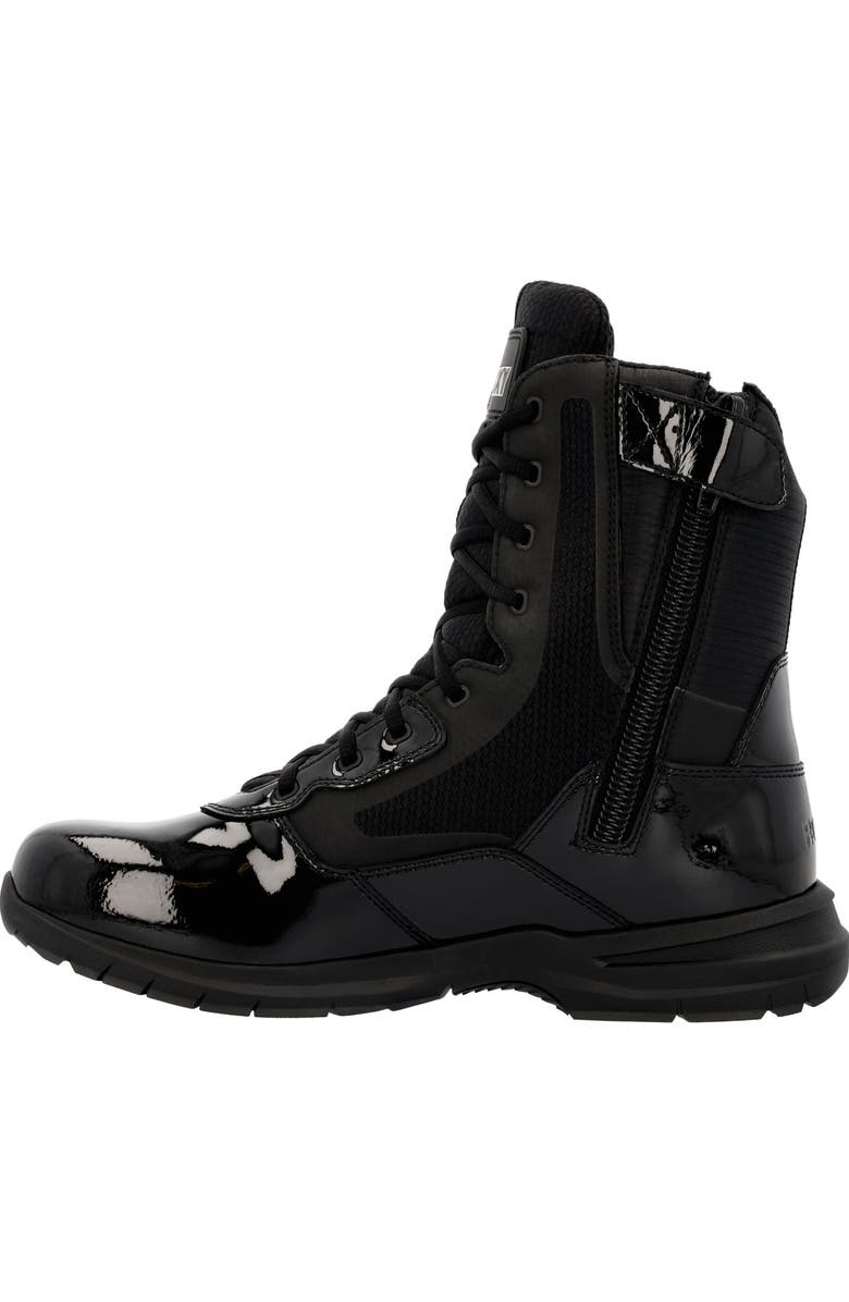 Rocky 8" Black Side Zip Public Service Boot, Alternate, color, Black