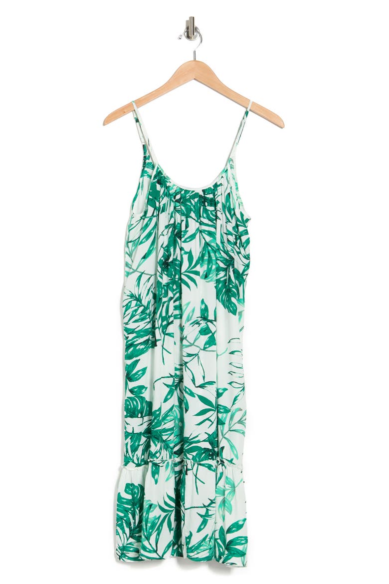 Two Pocket Midi Dress, Alternate, color, GREEN TROPICAL