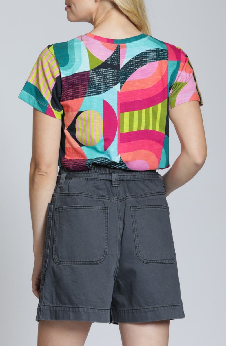 APNY Abstract Print Short Sleeve Cotton T-Shirt, Alternate, color, 