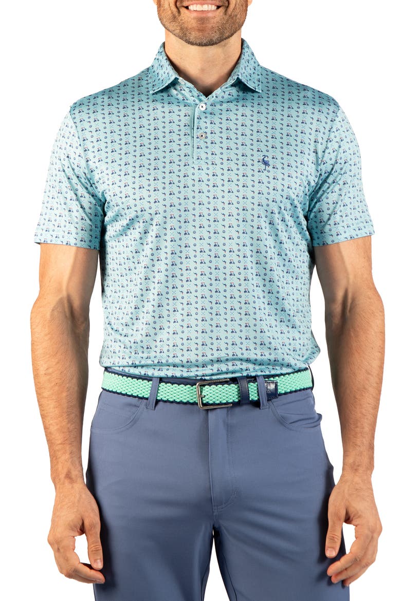 Golf Carts Performance Polo, Alternate, color, SEAFOAM