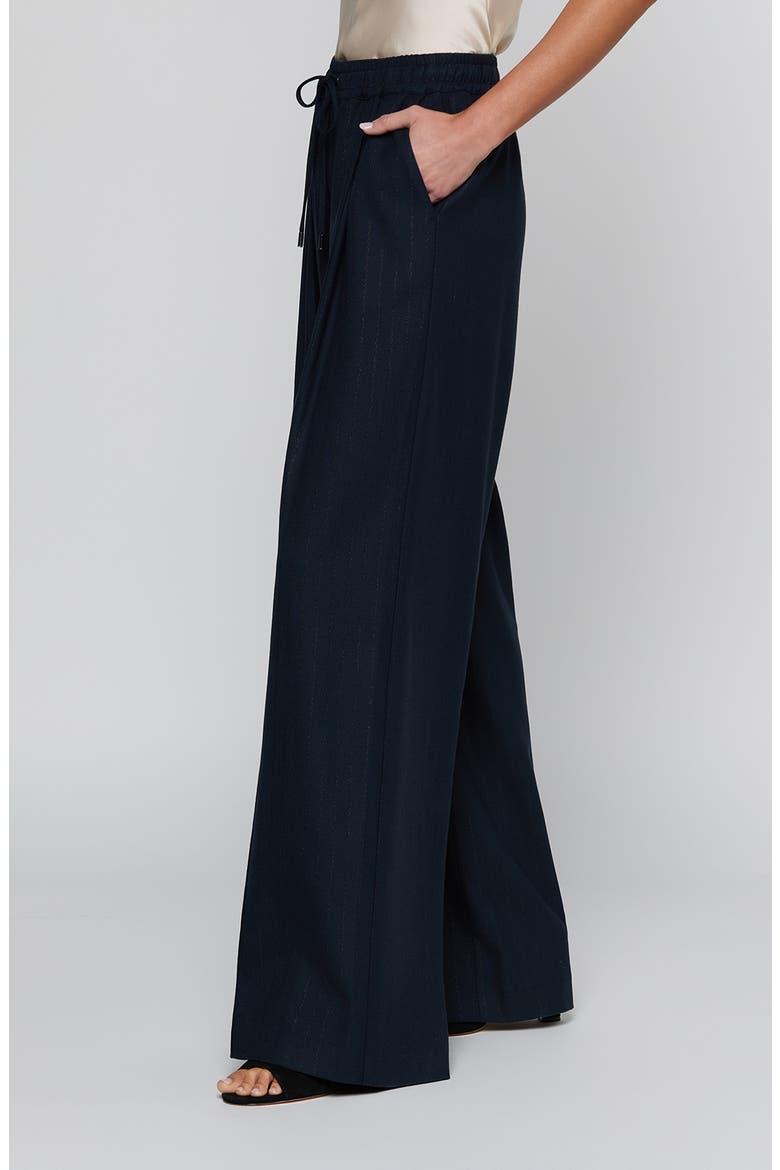 Connie Pinstripe Wide Leg Trousers, Alternate, color, MIDNIGHT LUREX PINSTRIPE