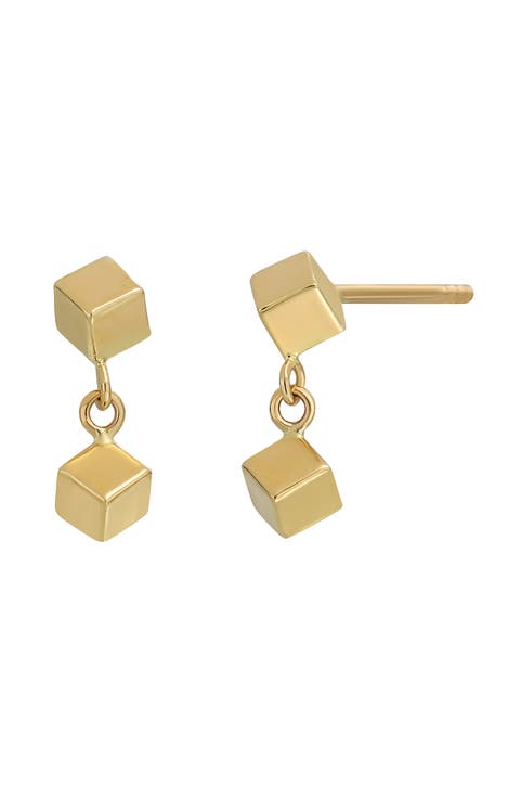 14K Gold Cube Drop Earrings (Nordstrom Exclusive)