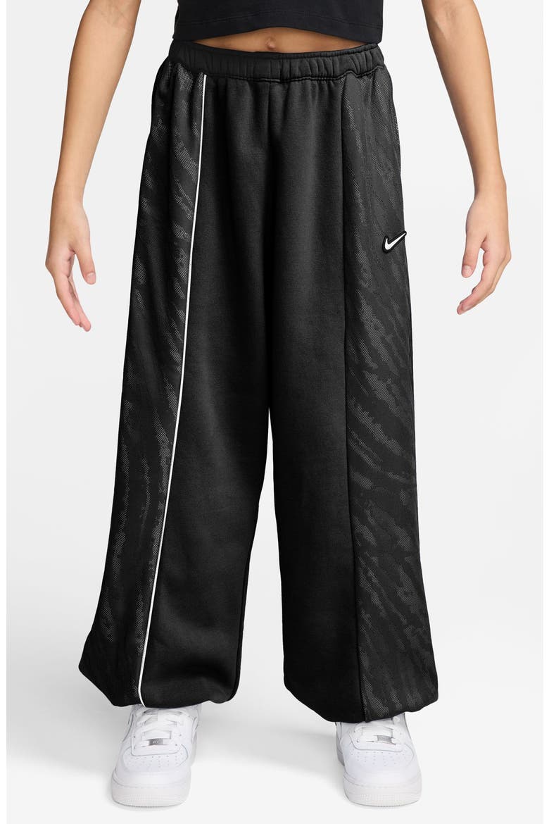 Kids' Sportswear Fleece Pants, Main, color, 010 BLACK/WHITE