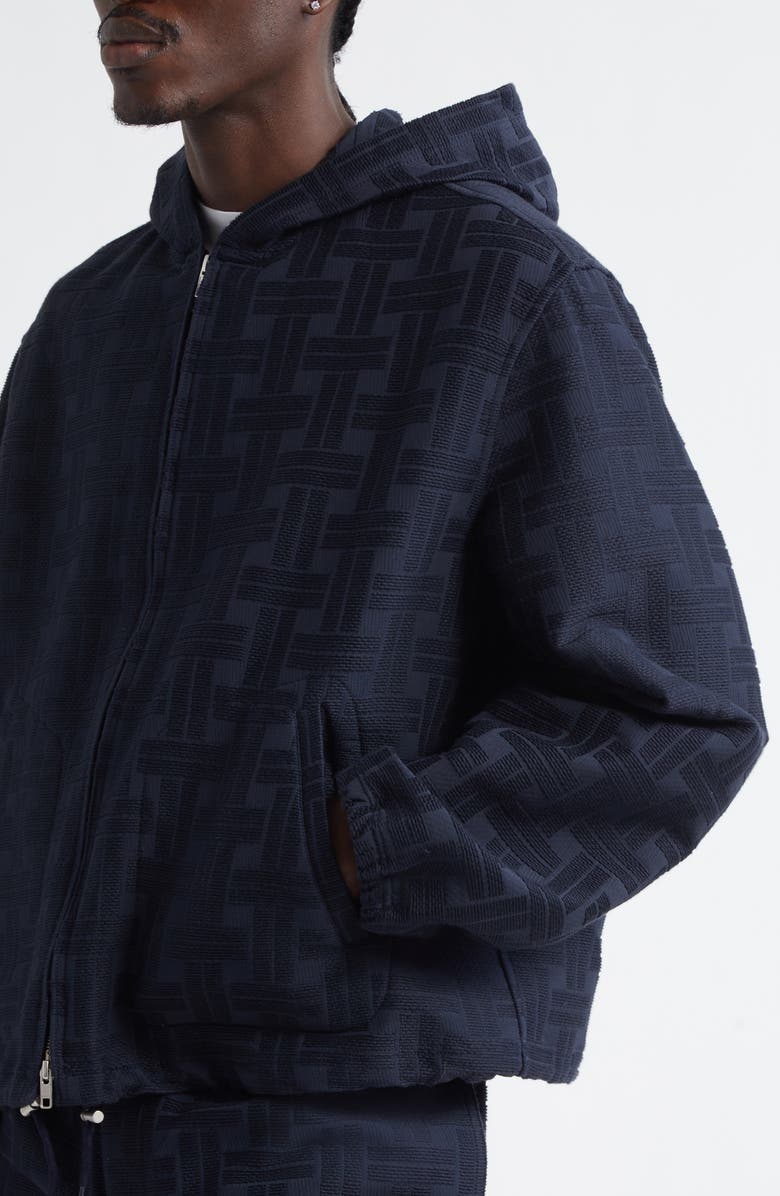 KENZO Weave Jacquard Hooded Jacket, Alternate, color, 