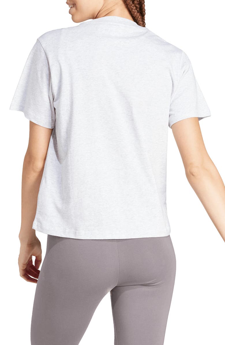 adidas Essentials Small Logo Cotton T-Shirt, Alternate, color, Light Grey Heather/ White/