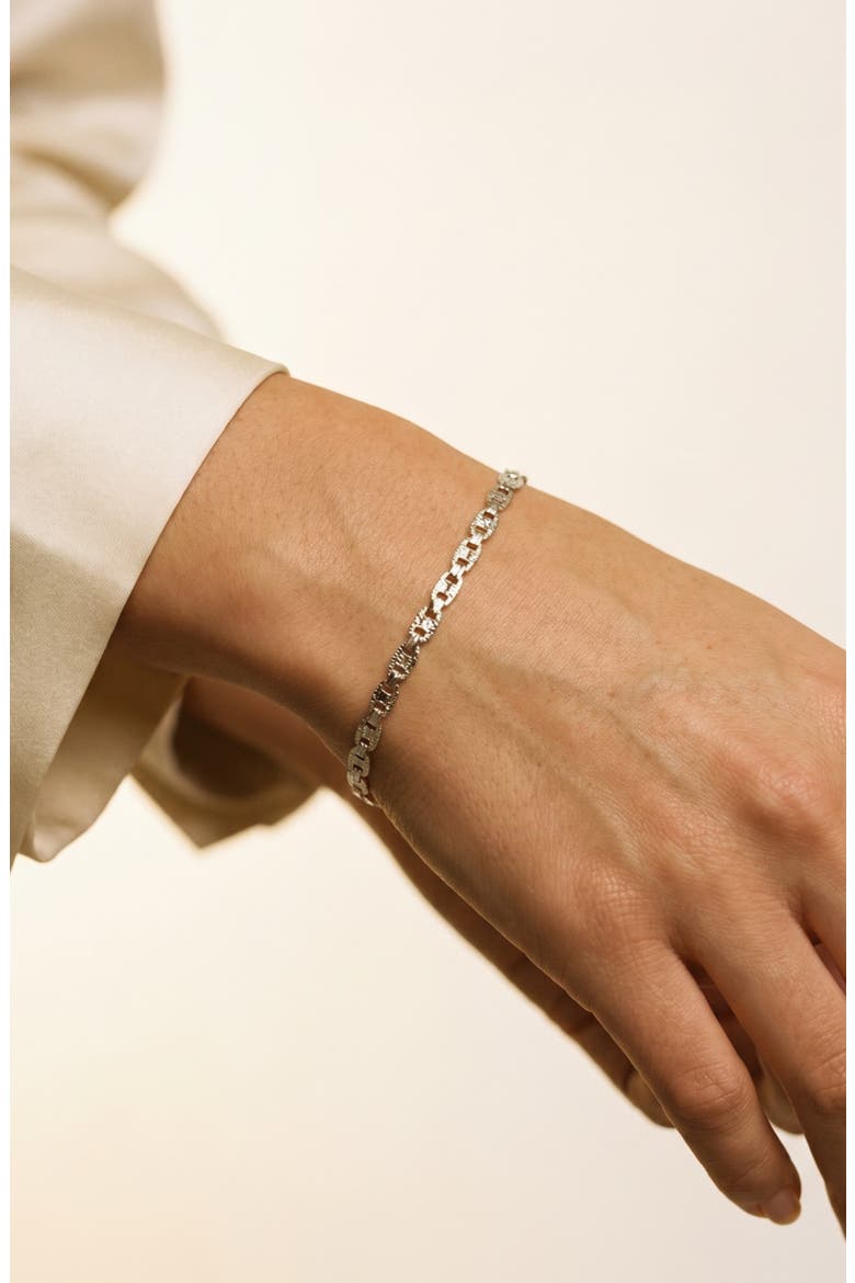 Aniya Mirror Chain Bracelet, Alternate, color, SILVER
