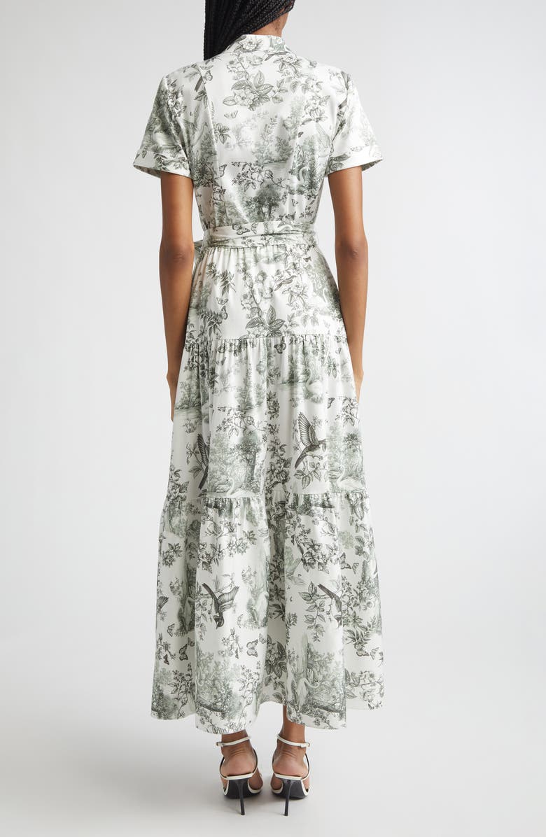 Alice + Olivia Lucy Toile Print Belted Maxi Shirtdress, Alternate, color, Daybreak