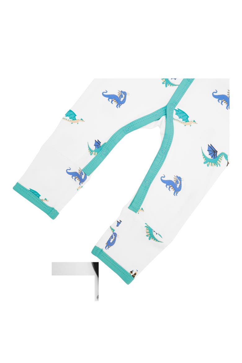Dragon Print Snap Up Romper, Alternate, color, DRAGON