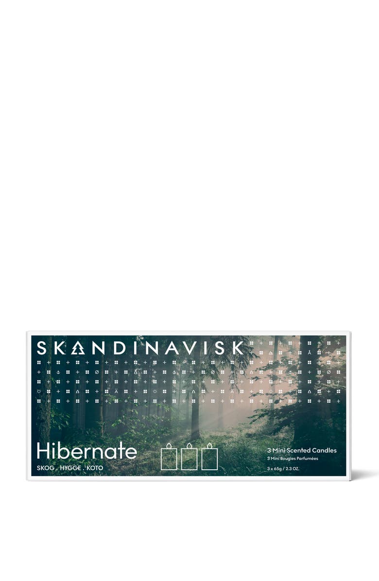 SKANDINAVISK HIBERNATE Mini Candle Giftset 65g x 3, Alternate, color, Green
