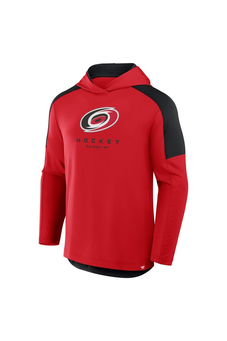 Men's Fanatics Red Carolina Hurricanes Meta Game Transitional Pullover Hoodie, Alternate, color, Red