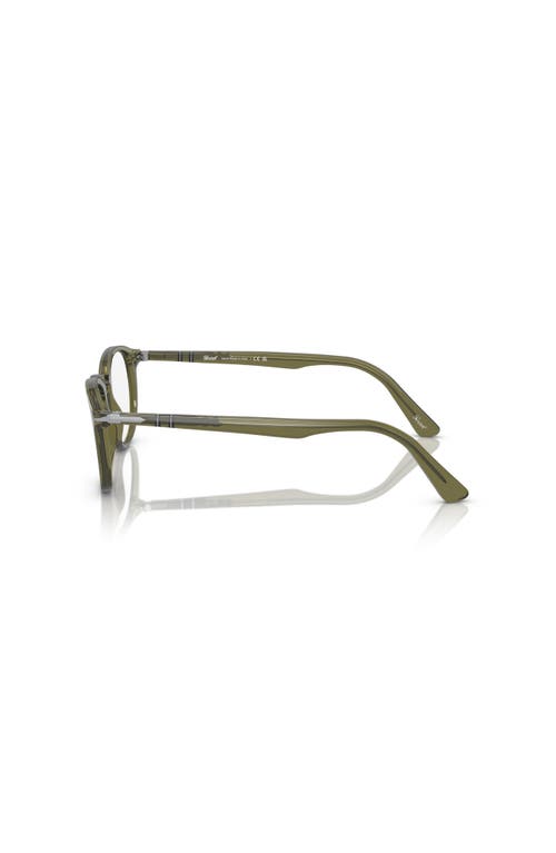 Persol 49mm Round Optical Glasses In Green
