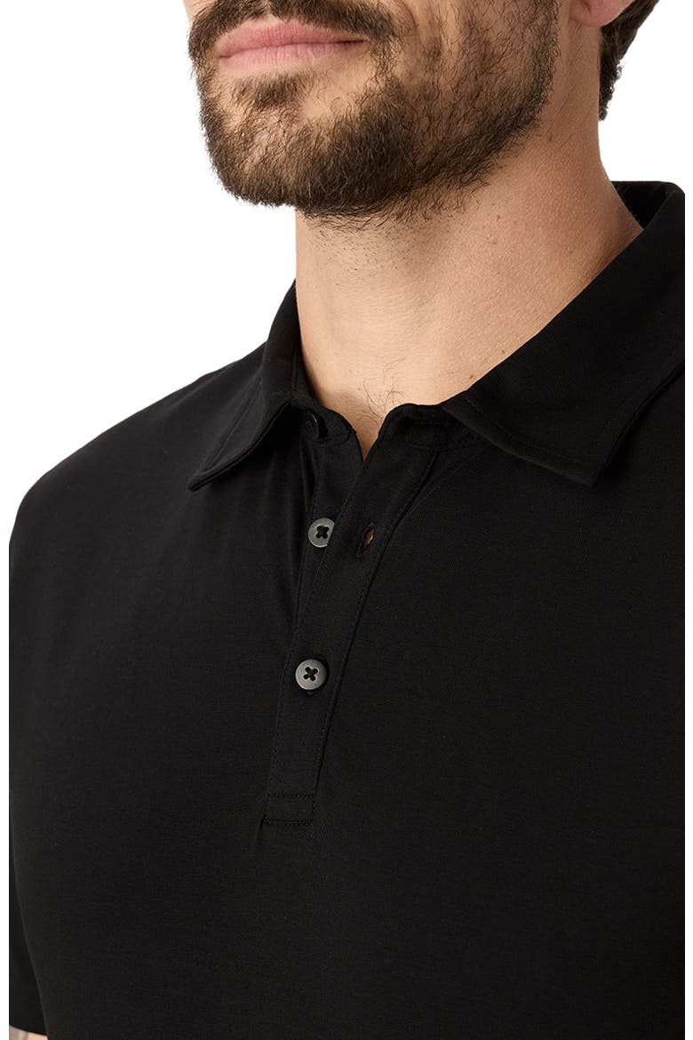 Luxe Essential Slim Polo Made With Organic Cotton, Alternate, color, Black