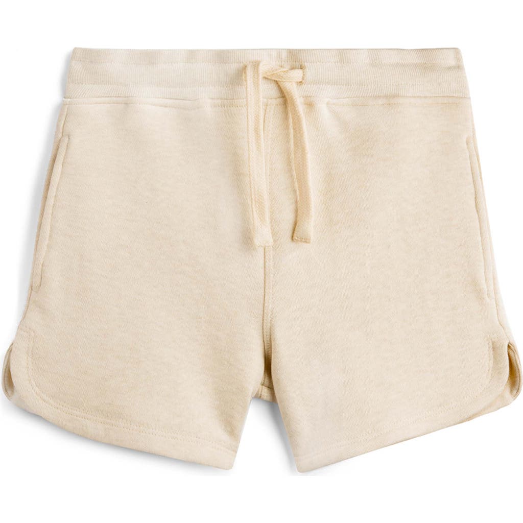 Mightly Organic Cotton Drawstring Track Shorts In Brown