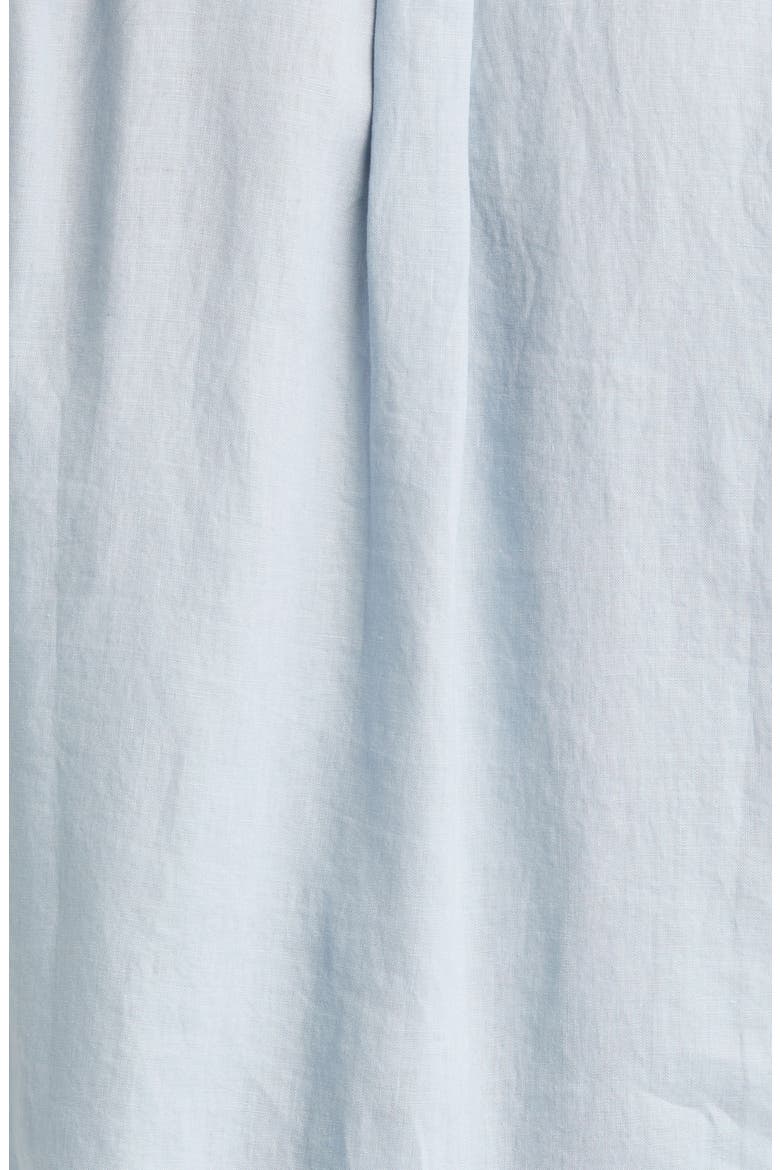 Classic Fit Short Sleeve Linen Shirt, Alternate, color, DK OXFORD BLUE