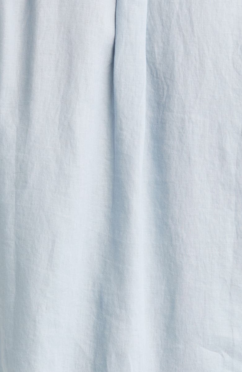 Vince Classic Fit Short Sleeve Linen Shirt, Alternate, color, Dk Oxford Blue