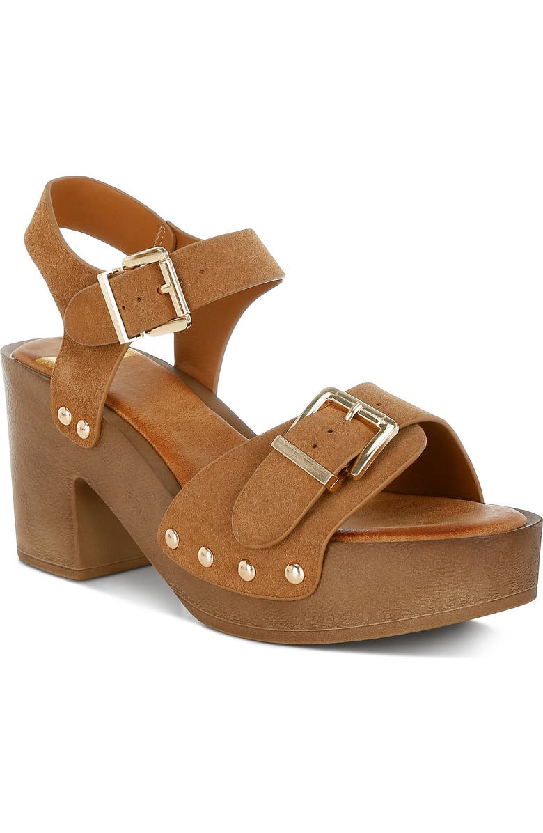 Rag & Co Lhasa Platform Sandal, Main, color, Tan