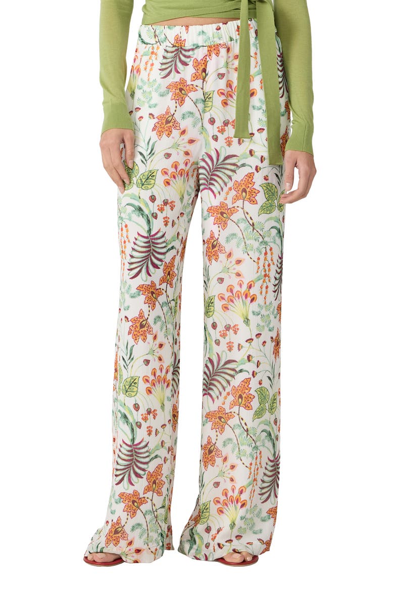 Verick Print Wide Leg Pants, Main, color, MIRAGEVINE WHITE