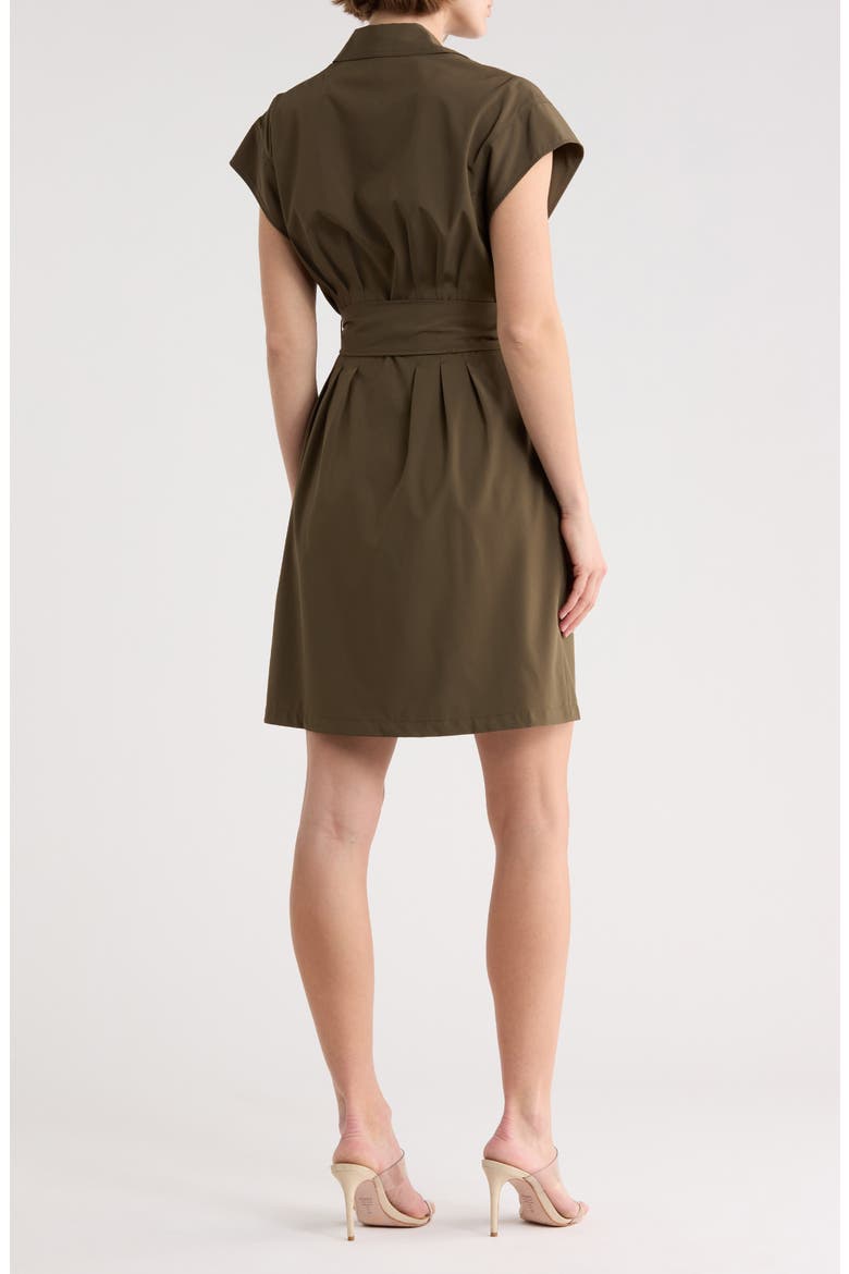 Tie Waist Shirtdress, Alternate, color, CAPER