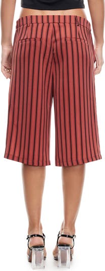 Kurt Stripe Low Rise Bermuda Shorts