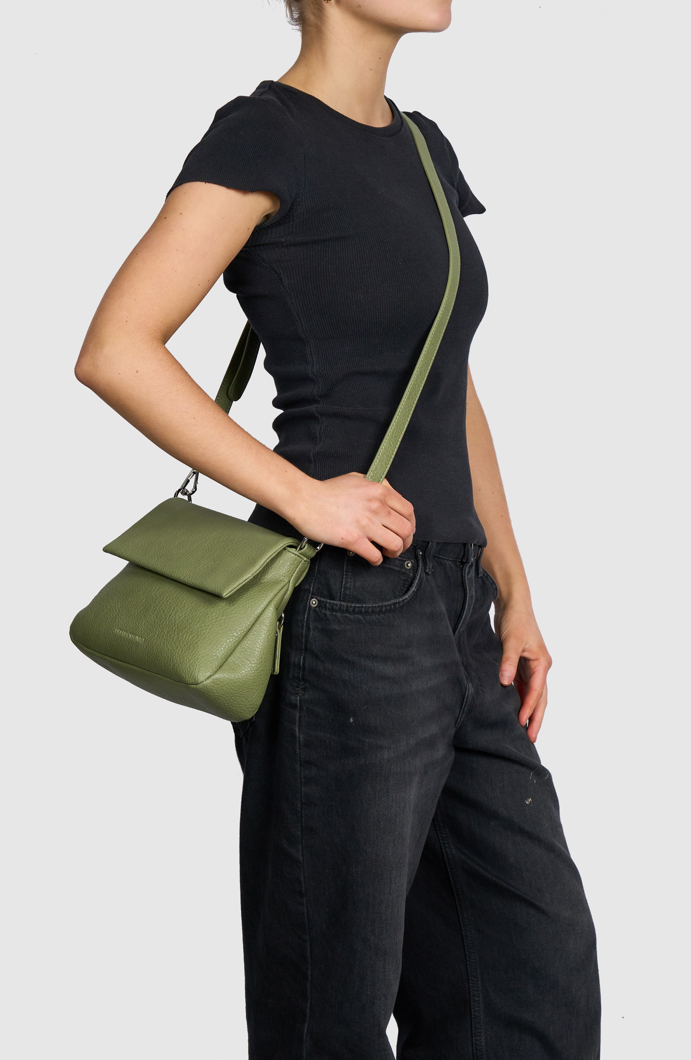Urban Originals Wish List Vegan Leather Crossbody Bag, Alternate, color, Green