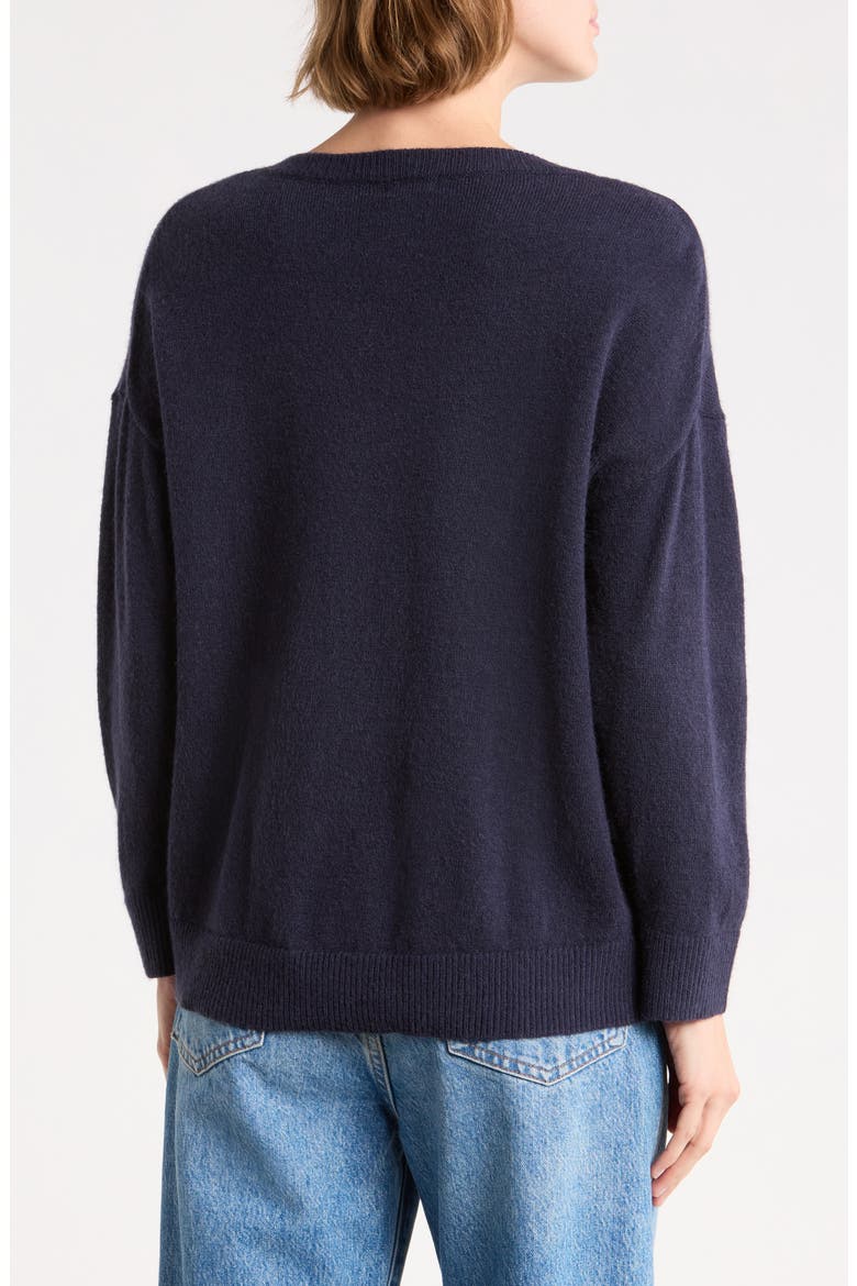 V-Neck Oversize Sweater, Alternate, color, DEEP NAVY