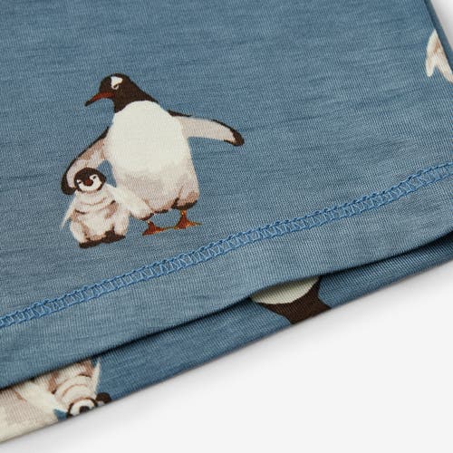 Milkbarn Luxe Stretch Dress And Legging Set In Blue